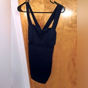 Navy Blue Bodycon Mini Dress